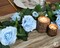 5Pcs 32.5FT Blue Rose Garland Fake Flower Vines Faux Artificial Floral Garland Hanging Rose Ivy for Wedding Arch Garden Ceremony Background Valentine's Day Outdoor Wall Decor